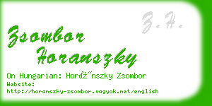 zsombor horanszky business card